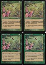 MTG: FERTILE GROUND Urza's Saga COMMON; played, Excellent condition x4