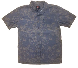 Quiksilver Men Button Up Shirt Medium Regular Surf Hawaiian Floral Pocket 62452 - Picture 1 of 10