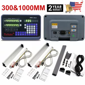 12" 40" Linear Scales 2 Axis Digital Readout DRO 5um for Milling Lathe,US STOCK - Picture 1 of 11
