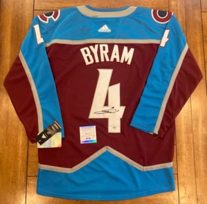 Bowen Byram SIGNED Autographed Colorado Avalanche JERSEY PSA/DNA COA Size 52 - Picture 1 of 4