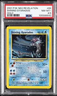 2001 POKEMON NEO REVELATION #65 SHINING GYARADOS-HOLO PSA 8.5 - Image 1 of 2