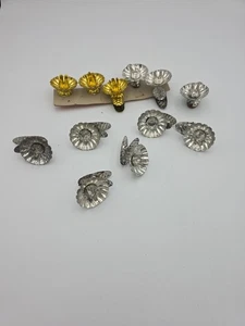 Juego de 12 clips portavelas vintage para árbol de Navidad 9 plata 3 oro decoración de metal - Imagen 1 de 8