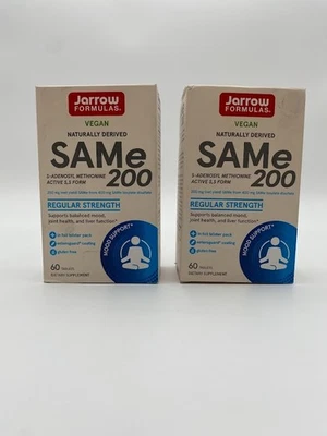 Jarrow Formulas SAMe 200 dietary supplement 60 tablets Lot of 2 EXP  10/2026 - Image 1 of 4