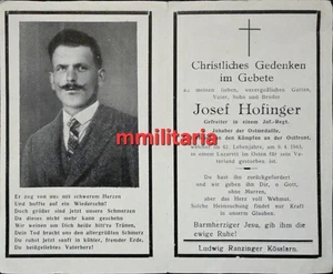 Sterbebild WWII Gefreiter Haid Infanterie Regt. Nikolajew Ukraine - Bild 1 von 3