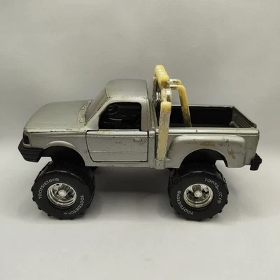 Vintage Anos 90 Tootsie Brinquedo Ford Ranger Levantado Custom Pickup Truck Prata 8" Raro  - Imagem 1 de 4