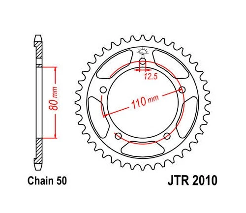 Piñón trasero de acero JT 530 40T Triumph Trophy 1200 2000-2003 Foto 1 de 1