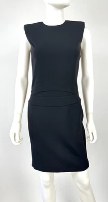 $2K Emilio Pucci Auth 4 US 40 IT S Black Stretch Sheath Dress Cocktail Runway - Image 1 of 4