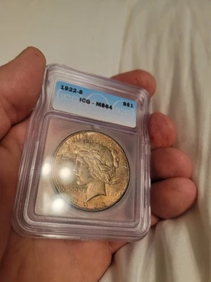 1922-s Peace Silver Dollar MS64 Toning! - Image 1 of 4