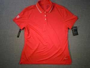 Polo de golf para mujer Nike Dri-Fit grande rosa brillante poliéster - Imagen 1 de 13