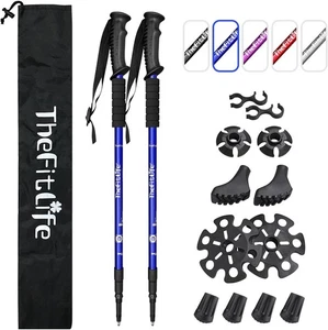 TheFitLife BLAU Trekkingstöcke leicht 7075 Aluminium Wander Gehstöcke - Bild 1 von 3