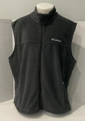 COLUMBIA Hombre Talla XXL Gris Chaleco Polar Cremallera Completa RN69724 Foto 1 de 4