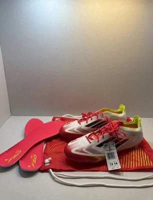 Men's Adidas Adizero F50 Elite FG Soccer Cleats White Red IE1206 Size 13 - Image 1 of 4