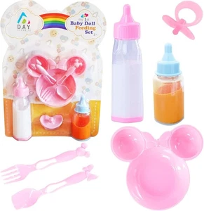 D.A.Y. Republic Baby Puppen Fütterzubehör mit zwei magischen Milchflaschen - Bild 1 von 5