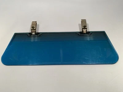 Vintage VOLKSWAGEN ACCESSORY SUN VISOR BLUE TRANSPARENT CLIP ON Beetle Bug Van - Image 1 of 4