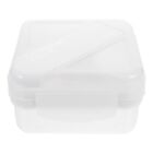 Food Containers 2 Compartment Lunch Box Meal Prep Organizer White-GZ