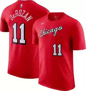 DeMar DeRozan Chicago Bulls Nike City Edition Name & Number T-Shirt Men's NBA 11 - Picture 1 of 10