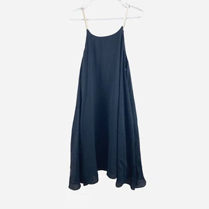 Anthropologie Moon River Sz L Dress NWT Crepe Coastal Mini Beach Vacation Black - Picture 1 of 11