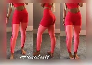 GYMSHARK NIKKI B SEASON 2 RED CORAL LEGGINGS SZ M * SOLD OUT * ~INTERNAT - Picture 1 of 3