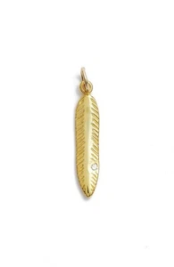 Argento Vivo Feather Charm - Picture 1 of 1