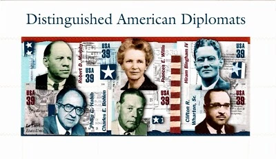 USA 2006 DISTINGUISHED AMERICAN DIPLOMATS SOUVENIR SHEET OF 6 STAMPS SC 4076 MNH - Image 1 of 4