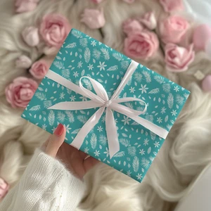 Coastal Gift Wrap for Tropical Beach Lover Pretty Ocean Boho Chic Wrapping Paper - Picture 1 of 29
