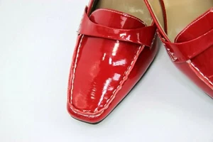 Scarpe slip on mules Coup D'etat LTD da donna rosse con finitura brevettata taglia 7,5 medie - Foto 1 di 12