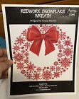 Imaginating Redwork Snowflake Wreath 3355 Cross Stitch Pattern Ursula Michael