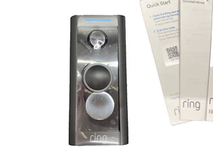 Ring Wired Video Doorbell 1080p HD Black with hardware NEW - Picture 1 of 11