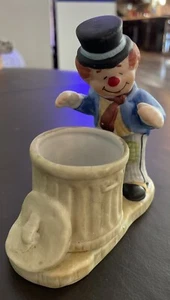 Jasco Happy Hobo 1983 Candle Holder Trash Can Luvkins clown figurine vintage - Picture 1 of 12