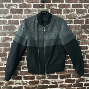 NEIL BARRETT Wool Bomber Jacket/ Coat Authentic & Rare Black Small - Picture 1 of 13