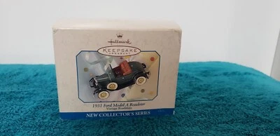 Ornamento Hallmark Keepsake Vintage 1931 Ford Modelo A Roadster-Metal Fundido-Novo - Imagem 1 de 4