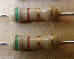 100 piezas Resistencias de película de carbono 5,6 k (5k6) ohm 5% 1/2 W P/N CF12JT5K60 - Imagen 1 de 1