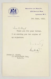 IAIN MACLEOD original signed letter 1952 politics chancellor died in office - Picture 1 of 5