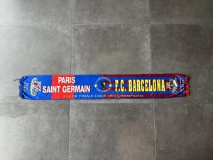 Echarpe PARIS Saint Germain PSG Barça Barcelone 1/4 Finale Champions League 1995 - Imagen 1 de 4