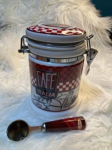 Stokes Cafe Coffee / Cookie Jar  Sealed With Tim Hortons Spoon  Microwave Safe - Bild 1 von 9