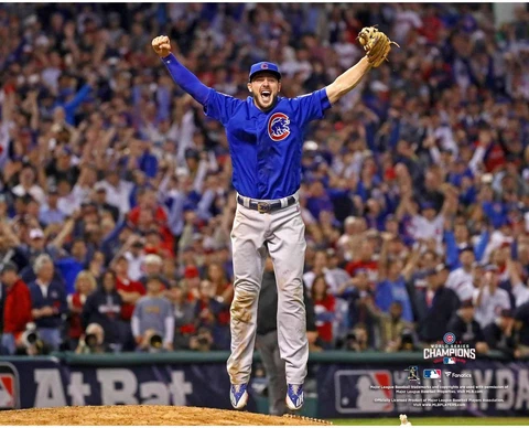Kris Bryant Chicago Cubs Unsigned 2016 World Series Champion Celebration Photo Cover