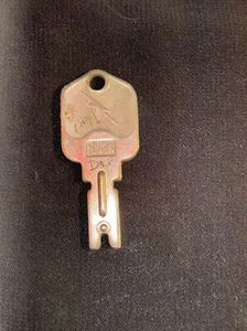 Pollak Spare Ignition Starter Key Lightning Bolt - With Etchings On It. - Picture 1 of 4