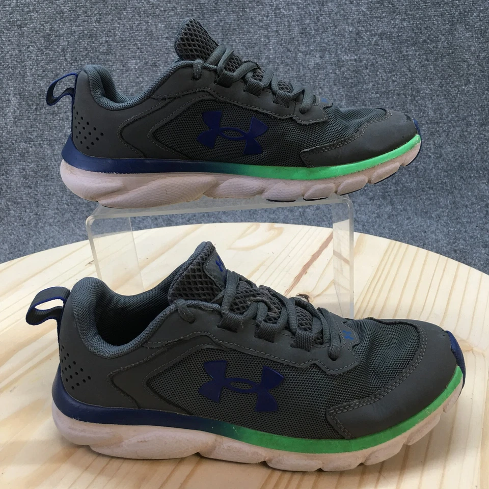 Under Armour Shoes Youth 4 Assert Running Sneakers Gray Mesh Logo 3024633-101 - Image 1 of 4