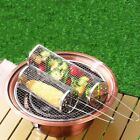 Mesh Rolling Grilling Basket With Handle Barbecue Cage BBQ Basket  Outdoor