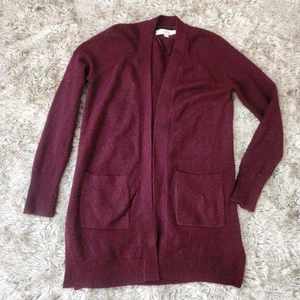 Ann Taylor LOFT Langarm Burgunderrot Strickjacke Pullover Damen Gr. XS - Bild 1 von 10