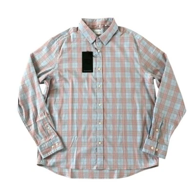 NEW Diamonds Men's L Delano Legacy Long Sleeve Shirt - Blue/Pink Plaid NWT  - Image 1 of 4