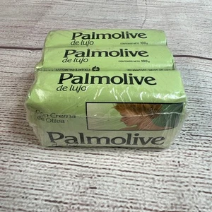 3 Piece Lot Vintage Palmolive de Lujo 100g Con Crema de Olivia Bar Soap NOS - Picture 1 of 10