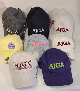 Set of EIGHT Golf Hats  Caps - Six AJGA - One JGT - One GSGA Lightly Used - Picture 1 of 9