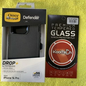 OtterBox Defender Series Case for iPhone 14 Pro- Black  W/SCREEN PROTECTOR - Picture 1 of 2