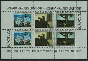 Croatia Europa Contemporary Art 3v Sheetlet 1993 MNH SG#236-238 - Picture 1 of 1
