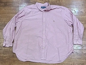Ralph Lauren Herren Classic Fit Langarm Oxford Hemd Größe 4XB BIG Lachs Rosa - Bild 1 von 10