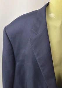 Tuta Peter Millar Flynn blu navy micro check vestibilità classica lana taglia 52 R - Foto 1 di 10