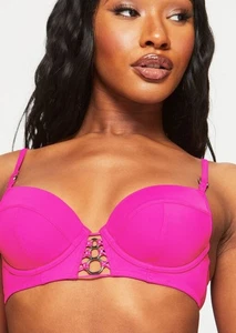 Ann Summers Miami Dreams Underwired Bikini Top Size 34A Bright Pink - Picture 1 of 6