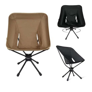 Silla de camping silla giratoria silla de pesca articulada giratoria silla de playa silla plegable al aire libre aluminio - Imagen 1 de 10