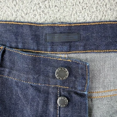 Pantalones de mezclilla Prada para hombre 33x34 azul índigo lavado oscuro cónicos de diseñador informales Foto 1 de 4